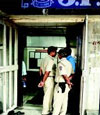 BUSTED: Policemen at Saki Naka’s J P Hospital where BMC conducted a raid 