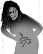 WOMEN ARE more likely to have a hidden, internal kind of hernia that entraps abdominal fat and compresses nerves, causing intense pain. They are also vulnerable to umbilical hernias WOMEN ARE more likely to have a hidden, internal kind of hernia that entraps abdominal fat and compresses nerves, causing intense pain. They are also vulnerable to umbilical hernias